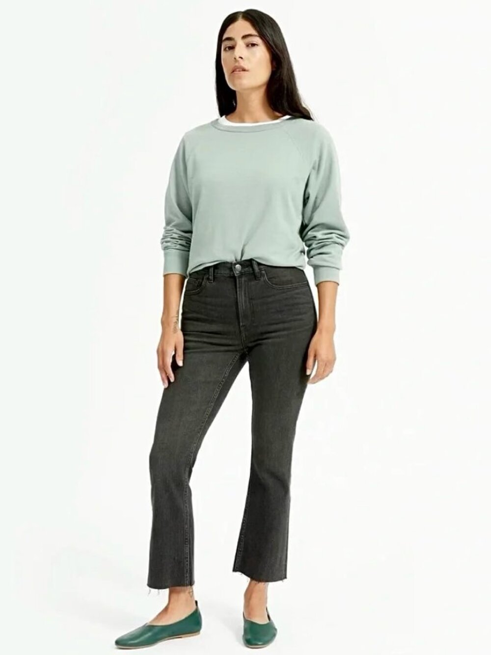 Everlane High-Rise Kick Crop Jean
